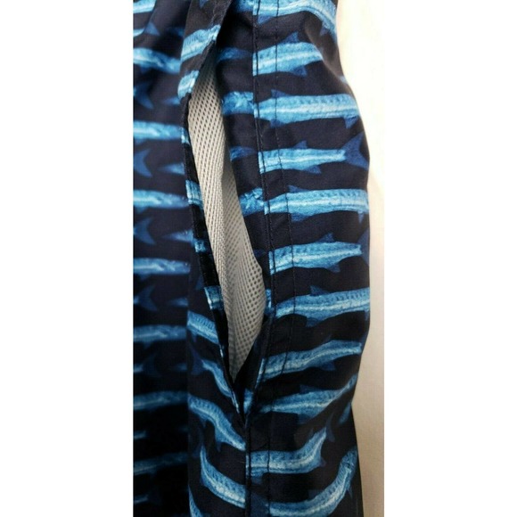 Catalina Swim Shorts Mens Size Medium Blue Trunks Island Fish Summer Beachwear - Picture 4 of 8